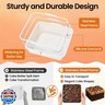 SJ 8 inch Silicone Square Cake Pan with Metal Reinforced Frame Set of 2, Nonstick Silicone Cake Molds BPA Free Suitable for making Cakes Brownies Cheesecakes Pie Bread