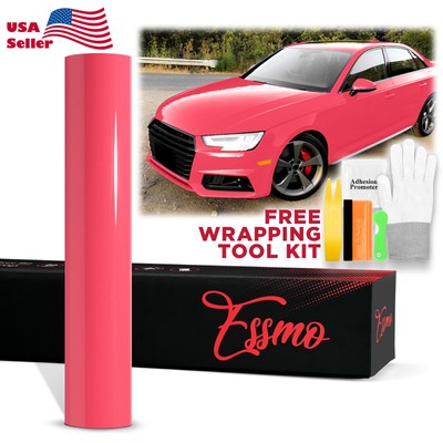 ESSMO PET Super Gloss Beet Red Car Vehicle Vinyl Wrap Decal Sheet Like Paint