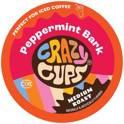 Peppermint Bark Flavored Coffee pods, Holiday Coffee, Single-Serve Medium Roa...