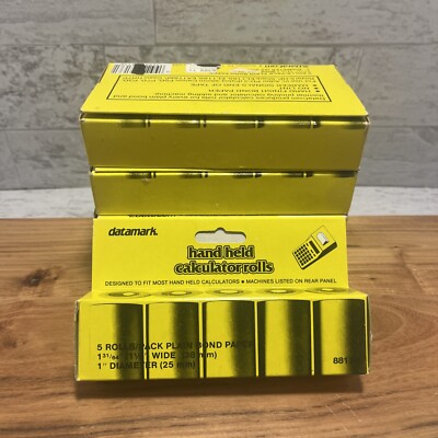 8 Datamark Hand Held Calculator Paper Rolls, 5 Pack, # 88138 Plain Bond Paper