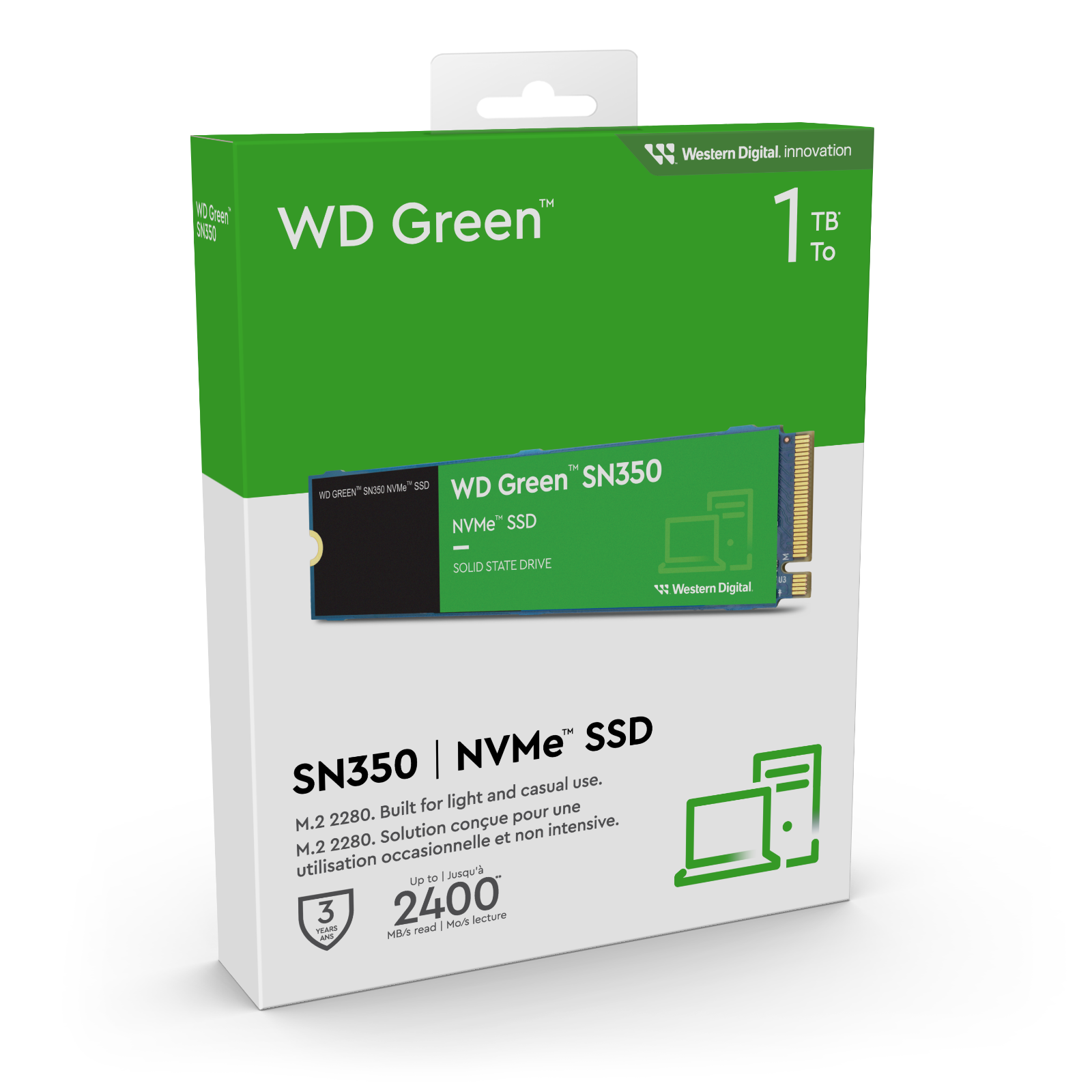WD 1TB M.2 NVMe SSD 2280 Internal Solid State Drive 3200MB/s SN350