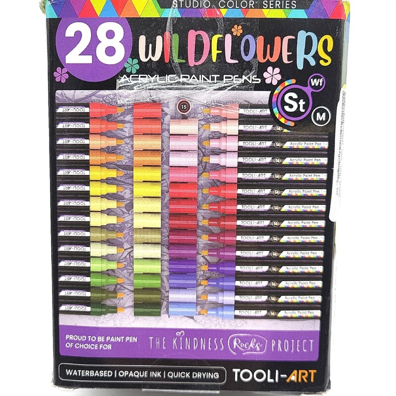 28 Wildblumenfarben Acrylfarbstifte Studio Color Series Marker Set 3 Mm Mittlere