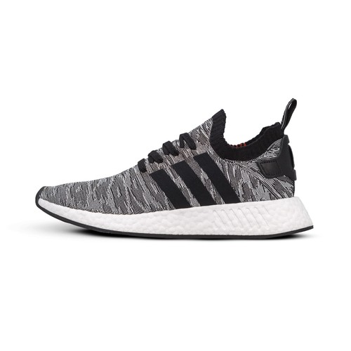 

[BY9409] Мужские кроссовки Adidas Originals NMD_R2 PK Primeknit - черно-белые, Черный