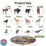 THINKBAY 12PCS Large North American Animal Figurines and 67PCS Large Woodland Jigsaw Puzzles Toys for Preschool Kids Toddlers, Ideal Realistic Safari Animals Toys Gift for Toddlers Kids