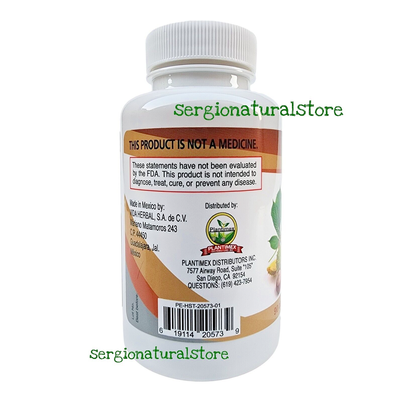 3 Packs CASTANO DE INDIAS Support LEG VERICOSE HEMORRHOIDS 270 CAPS 0.017oz each