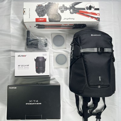 NIB Fujifilm X-T4 Mirrorless kit 16-80mm f4 Lens, Viltrox 13mm 1.4 Box VG Grip