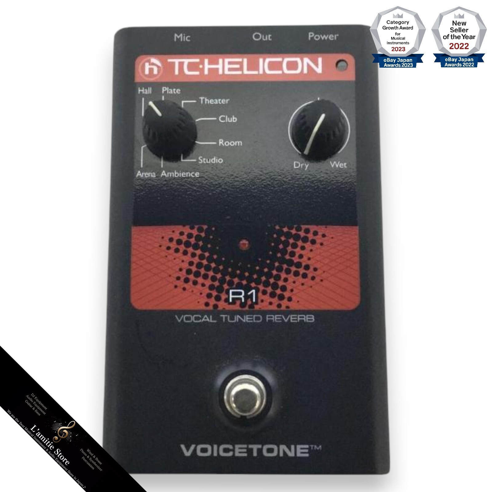 TC-HELICON VoiceTone R1 ボーカルリバーブ TC-HELICON VoiceTone R1 Vocal Tuned Reverb Effects Processor