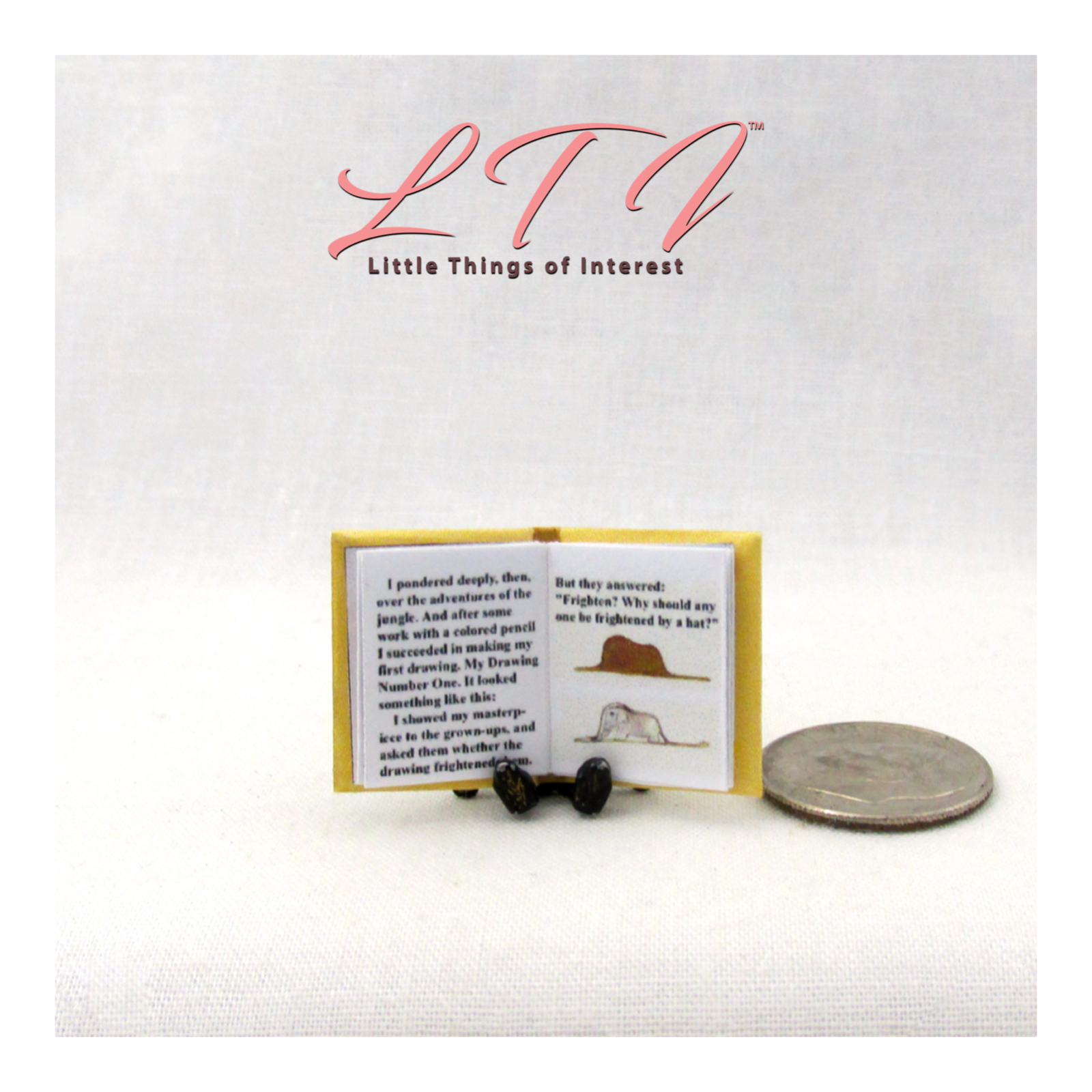 THE LITTLE PRINCE 1:12 Scale Miniature Readable Illustrated Book Children Book