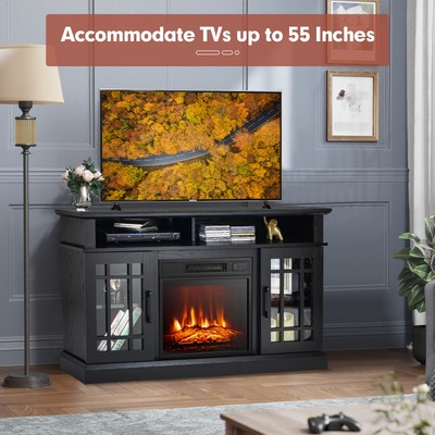 48" W/ Electric 1400w Fireplace For Tvs Up To 50 Inches