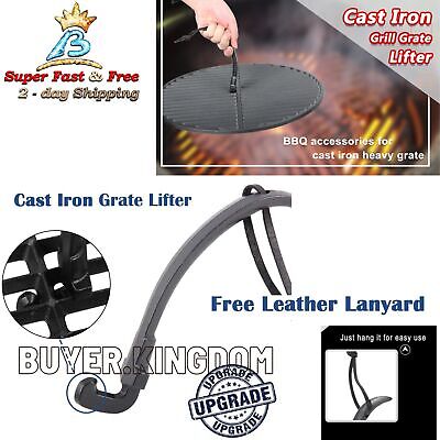 Cast Iron Barbecue Grill Grate Lifter BBQ Grill Accessories Big Green Egg Smoker