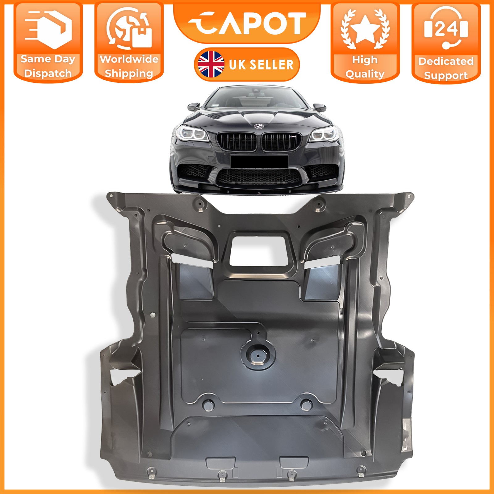 Under Engine Cover Undertray Rust Shield For BMW 5 F11 F10 F07 10-16 51757185113