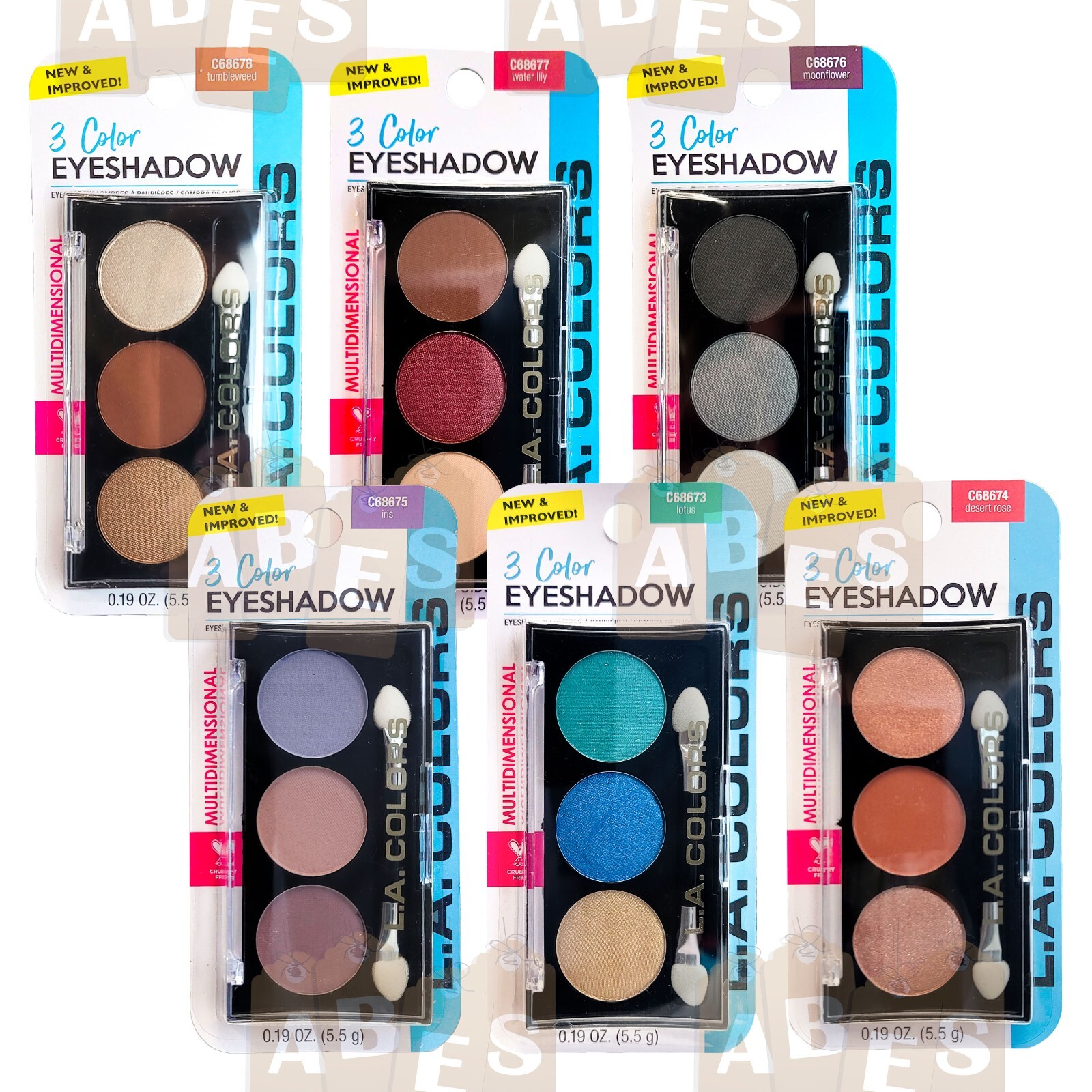 コスメいろいろ L.A. Colors Makeup 3 Color Eyeshadow, Multidimensional, 5.5g