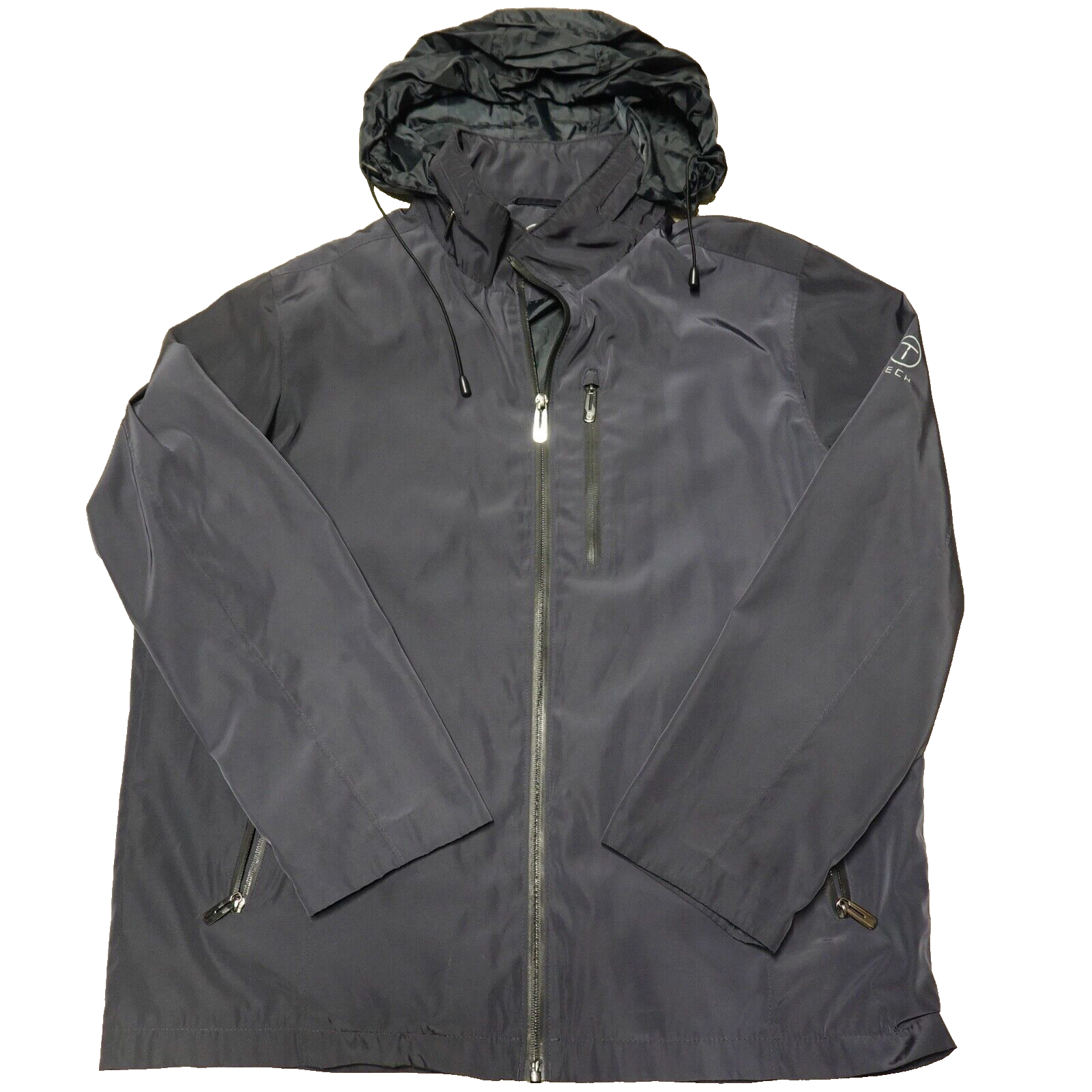 TUMI PACKABLE JACKET L ネイビー TUMI men's navy blue water-resistant zip up jacket L | eBay