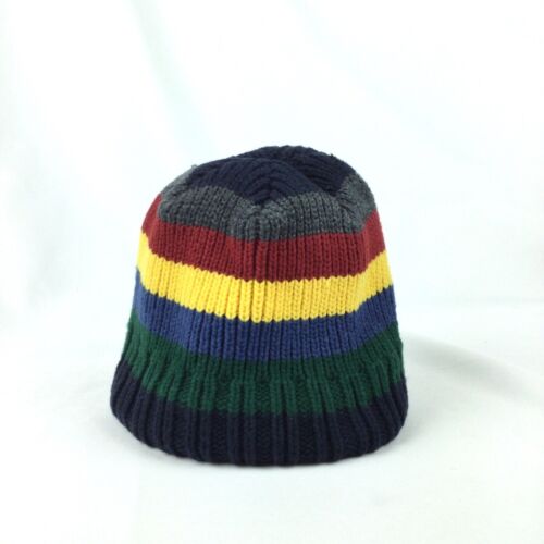 THE CHILDRENS PLACE boys Fleece lined KNIT WINTER HAT STRIPES youth Size 4-6