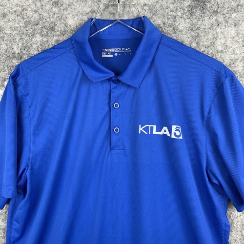 Polo Shirt Mens Medium Channel 5 Los Angeles Tv Station Dri-fit