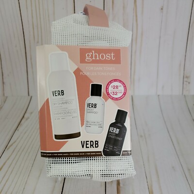 Verb Ghost Wash & Go Kit Ghost Shampoo, Conditioner,& Dry Shampoo Dark