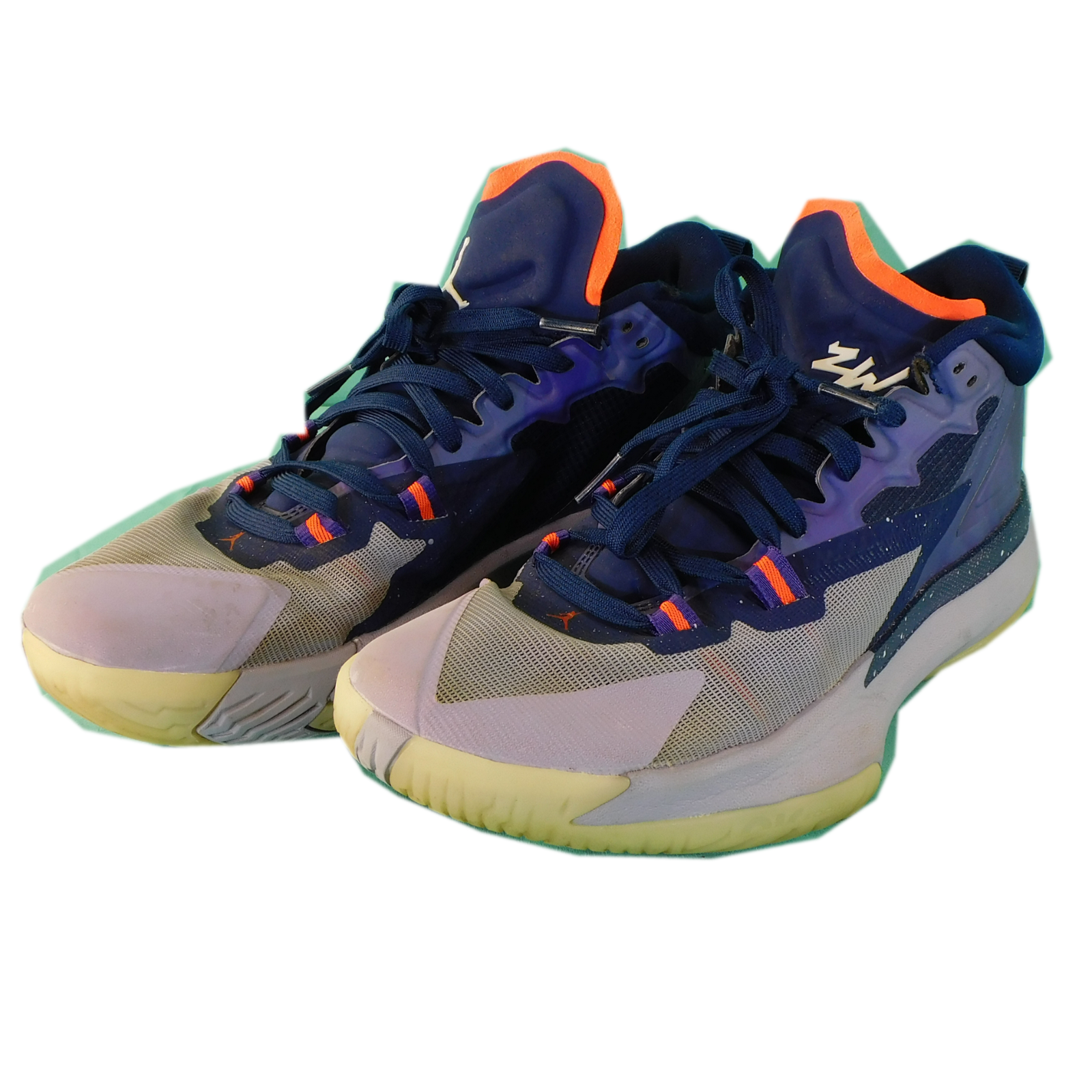 Nike Air Jordan Zion 1 Blue/Purple Size 9 Basketball Shoes Pre-owned
