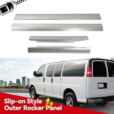 For Chevy Express / GMC Savana 1996-2014 Rocker Panel Slip-On Left & Right Side
