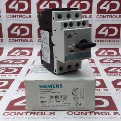 3RV1 021-1DA15 | Siemens | Sirus Circuit Breaker 2.2-3.2A 3 Pole, Opened