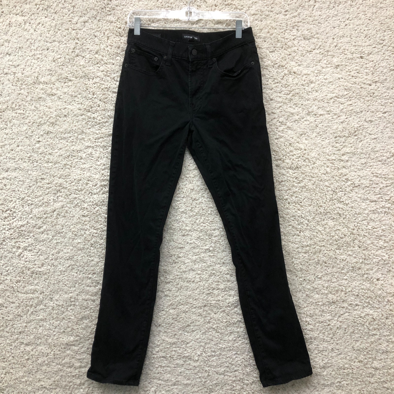 Lucky Brand 121 Jeans 29x32 Men Black Slim Fit Straight Leg Denim Stretch Casual