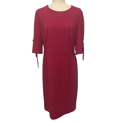 Connected Apparel Sheath Dress Long Sleeve Size 10 Raspberry NWT