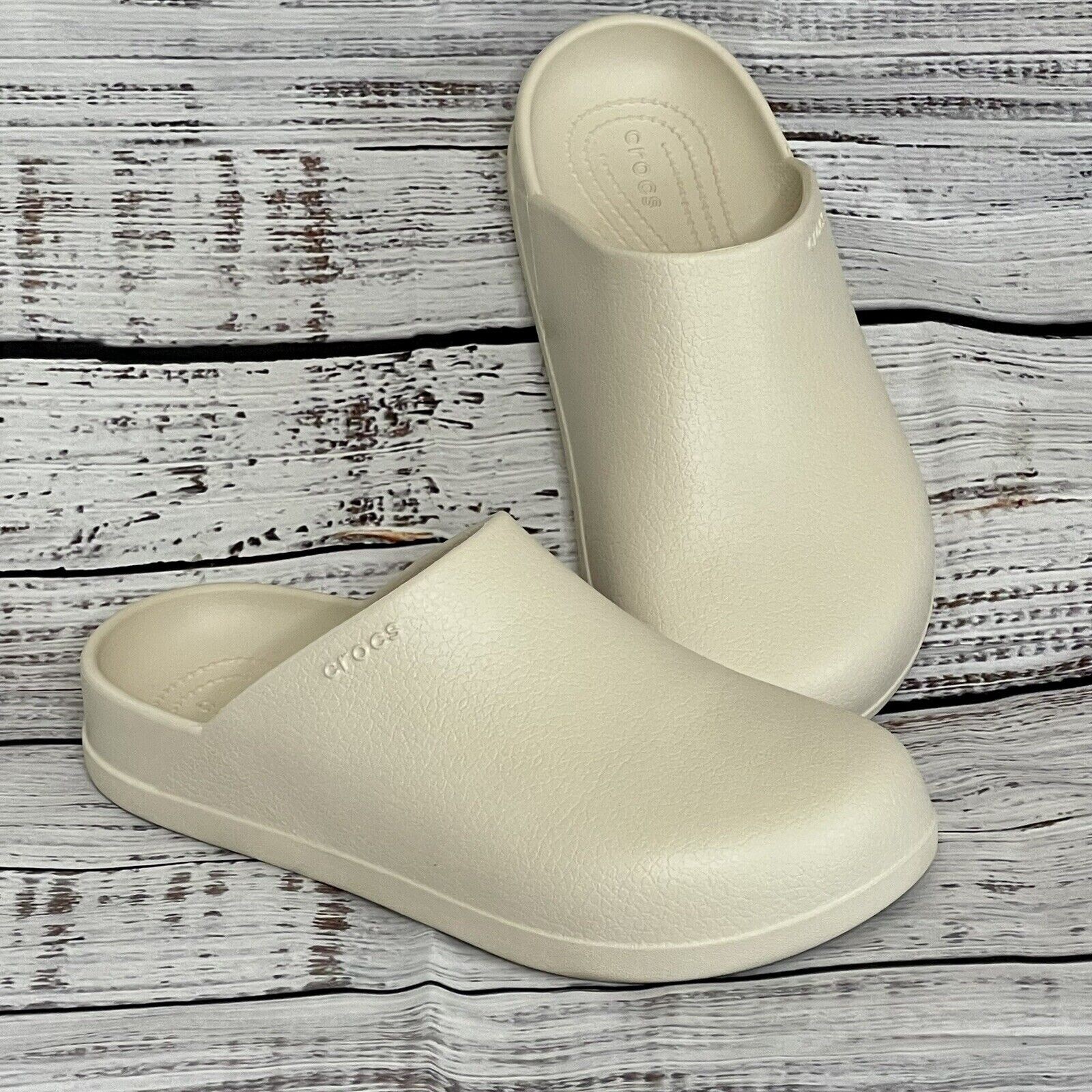 New CROCS DYLAN CLOG 209366 STUCCO IVORY UNISEX US M 8-11 W New CROCS DYLAN CLOG 209366 STUCCO IVORY UNISEX US M 8-11 W