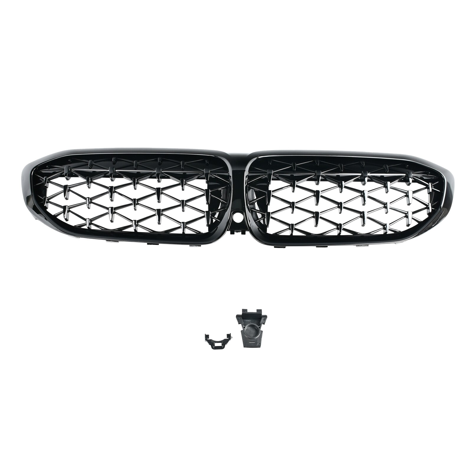 For Bmw G20 3-series G20 G21 G28 2019-2020 Front Bumper Hood Kidney Grill Racing Grilles Replacement Black Diamond Meteor Style - Racing Grills
