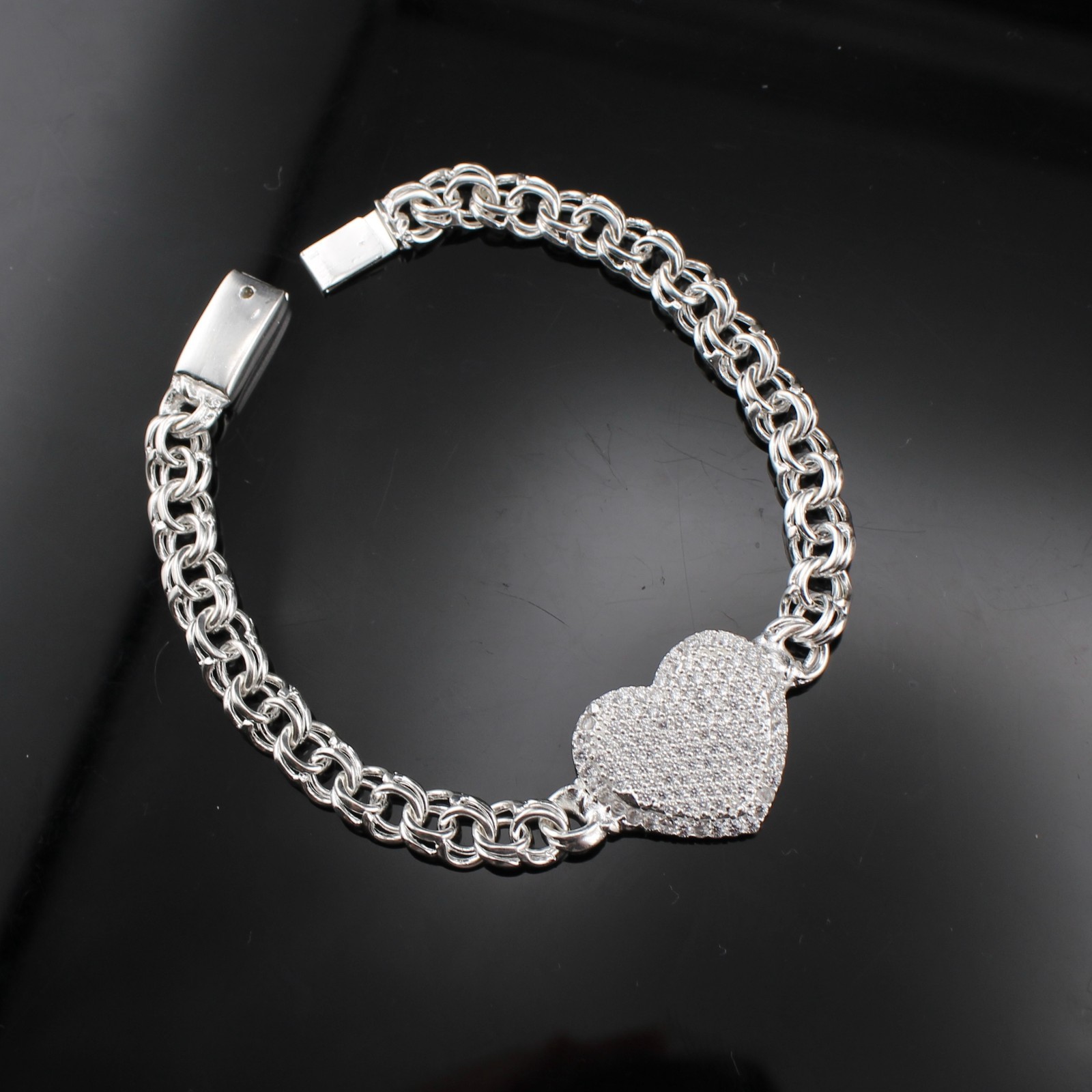 【新品未使用】HYEON heart bracelet / silver Eva 925 Sterling Silver Heart To Heart Bracelet — Kirijewels.com