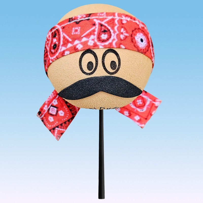CoolBalls Cool Dude Red Bandana Car, Truck, SUV, Jeep Antenna