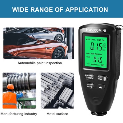 Paint Thickness Gauge Digital Meter Mil Coating Test Car Paint Depth Gauge W5A2