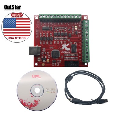 USB MACH3 100Khz Breakout Board 4 Axis Driver CNC Motion Controller *US