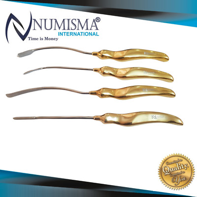 Endoscopic Browlift Face Lift Dissector Elevator Breast Plastic Surgery Set Of 4