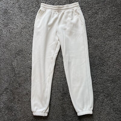 Fabletics Pants Women s X-Small Ivory Sweatpants Joggers Drawstring Athletic Gym