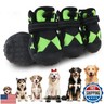 Furmate Dog Shoes for Large Small Medium Dogs,Waterproof Dog Boots and Paw Protectors with Breathable Mesh for Summer Hot Pavement,Anti-Slip Dog Booties for Hiking Hardwood Floors Winter Snow (Green-1)