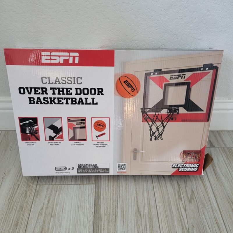 ESPN Classic Over the Door Basketball Game with Electronic Scoring NO BALL