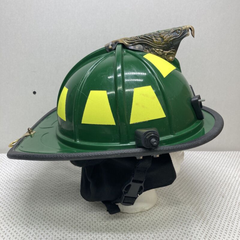 Green Paul Conway American Classic Fire Helmet Thermax Lion Apparel