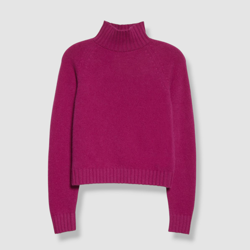 Pre-owned The Elder Statesman $997  Women's Purple Cashmere Crewneck Sweater Size Small