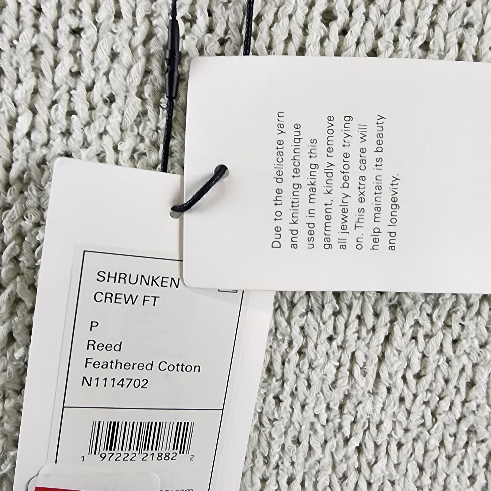 Theory Shrunken Crewneck Sweater Women's P Reed Ribbed Hem Linen Blend Pullover - Picture 7 of 14