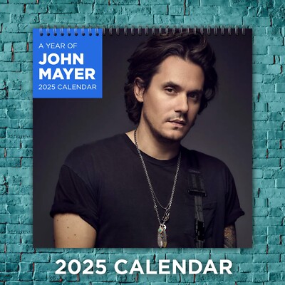 John Mayer 2025 Music Stars Calendar, 12-Month Singer Wall Calendar