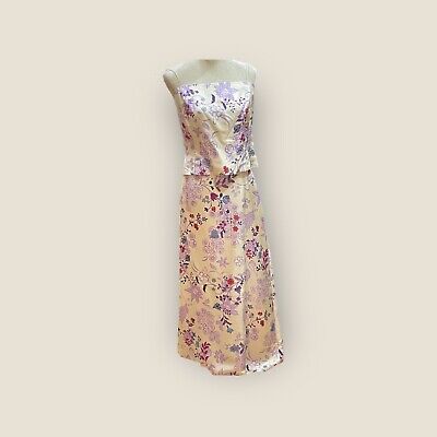 Ann Taylor NWT NEW 2 pc Silk Skirt Size 14 maxi skirt set w/elegant pattern!