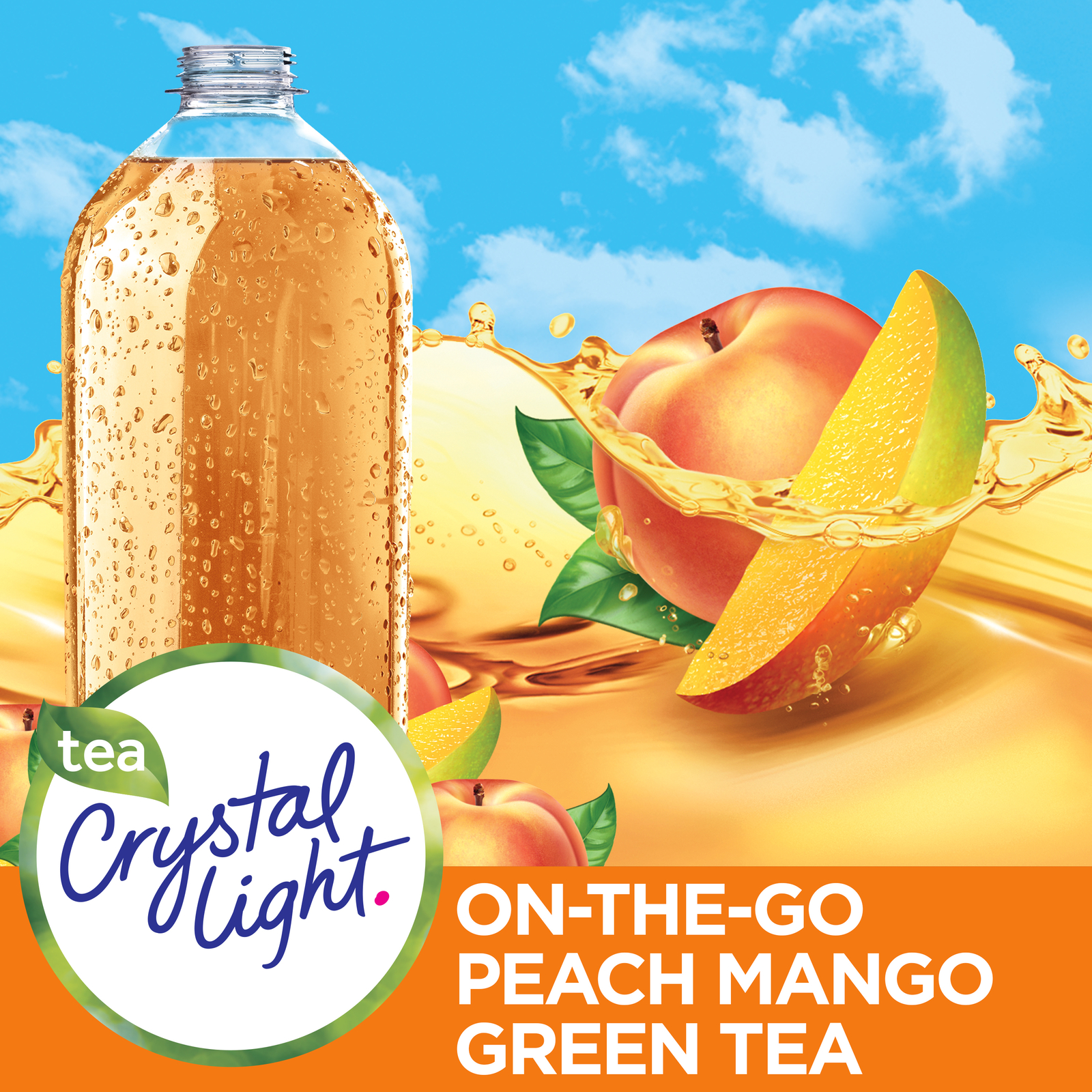 Crystal Light Peach Mango Green Tea On-The-Go Powdered ...