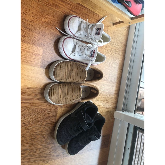 3 x boys shoes NIKE, CONVERSE &amp; SEED size 26 28 Kids
