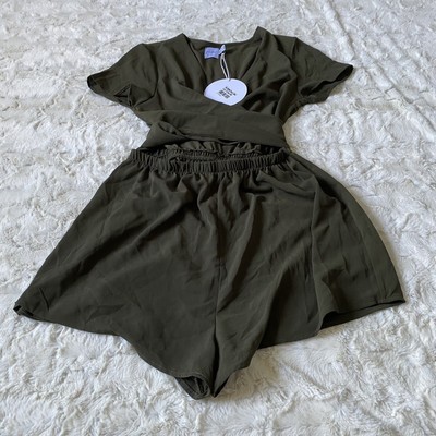NWT Princess Polly Women's Size 6 Green Pure Rhythm Playsuit Romper
