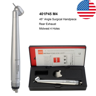 COXO Dental 45 Degree Surgical Handpiece LED Fiber Optic 4 Hole KaVo NSK Coupler