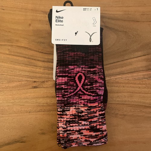 Nike Elite Breast Cancer Socks, Men's Shoe Size 8-12, DR1864-600, Kay Yow