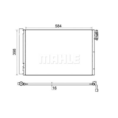 MAHLE Air Conditioning Condenser AC 413 001S FOR 3 Series 1 Z4 X1 GT-R Genuine T