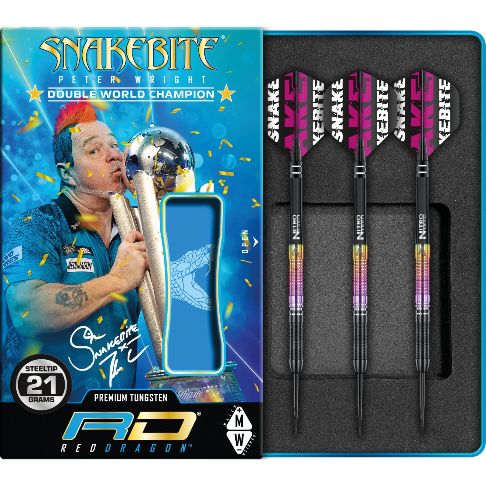 Snakebite Tungsten Darts 21g,23gram,25grams Set Peter Wright World Champion  2020 | eBay