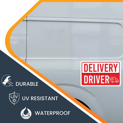 Magnet Me Up Red Delivery Driver Frequent Stops Magnet Decal, 5x8 inch, Delivery