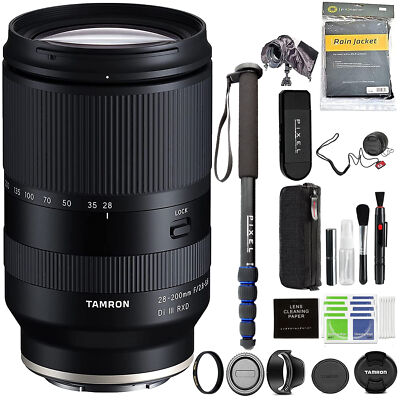 Tamron 28-200mm f/2.8-5.6 Di III RXD Lens for Sony E Advance Bundle