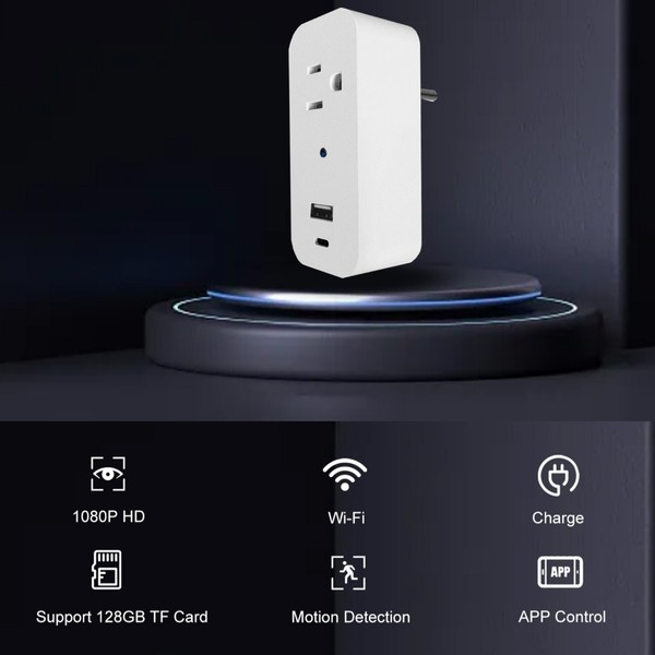 Wi-Fi Hidden Camera 1080P HD Remote View Audio Home Security Camera Wall - Image 3